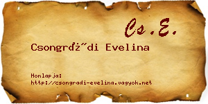 Csongrádi Evelina névjegykártya